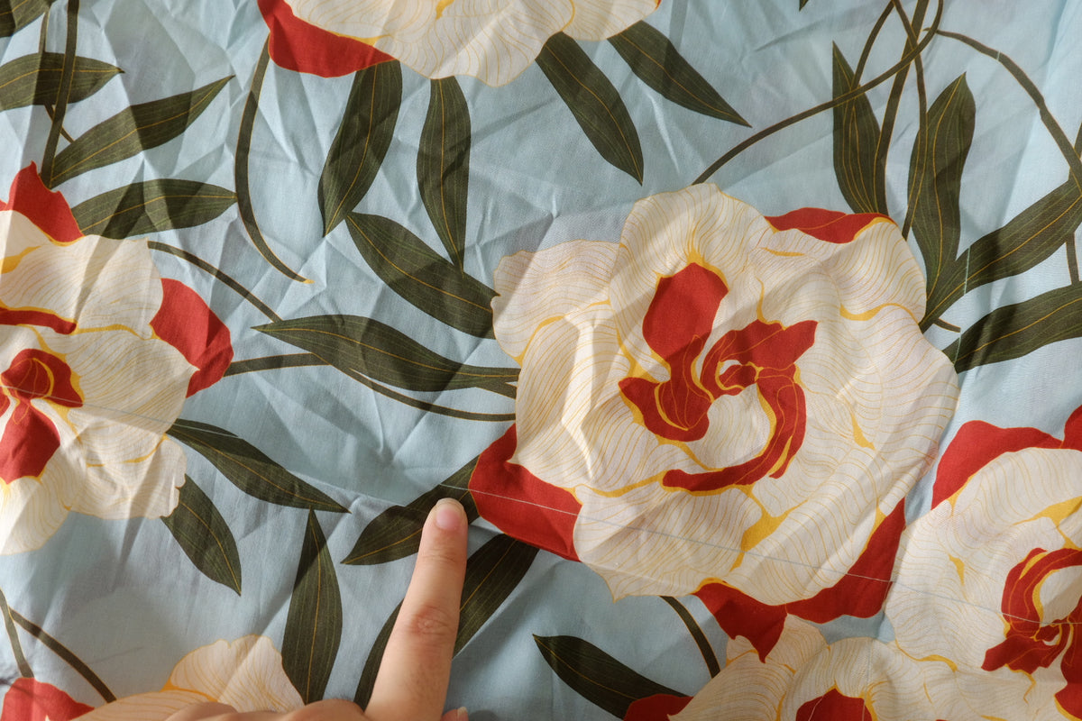 Blue Garden Cotton Lawn — 3.28 yd