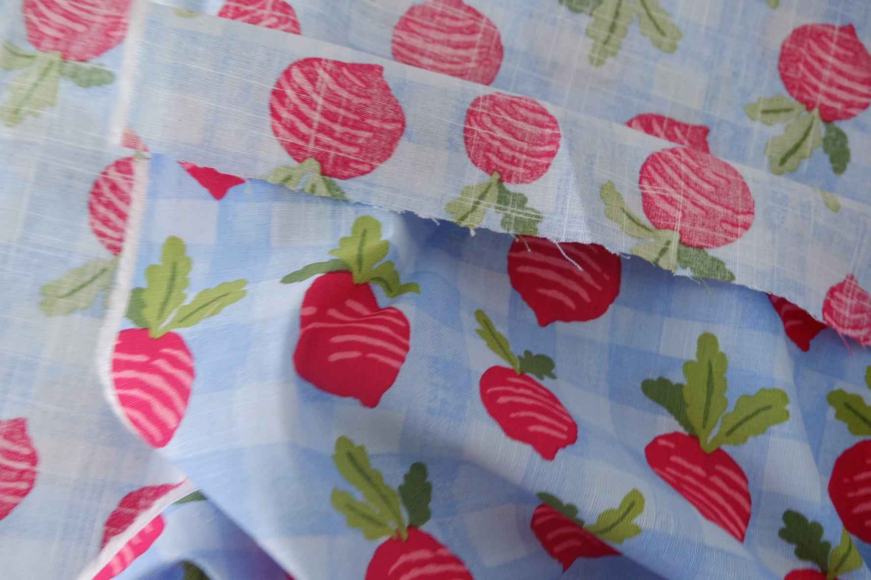 Pink Radish Linen Cotton Fabric – 1.6 yd / 2.2 yd