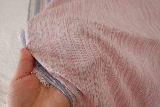 Soft Pink Stripe Yarn-Dyed Cotton Linen – 2.2 yd