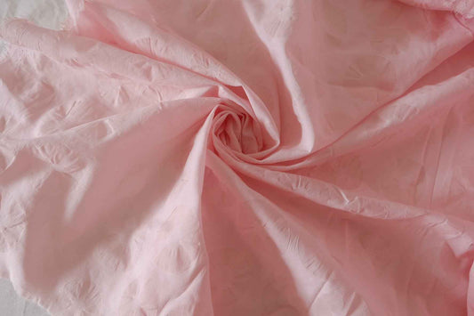 Blush Pink Circle Textured Cotton Fabric – 2.2 Yards