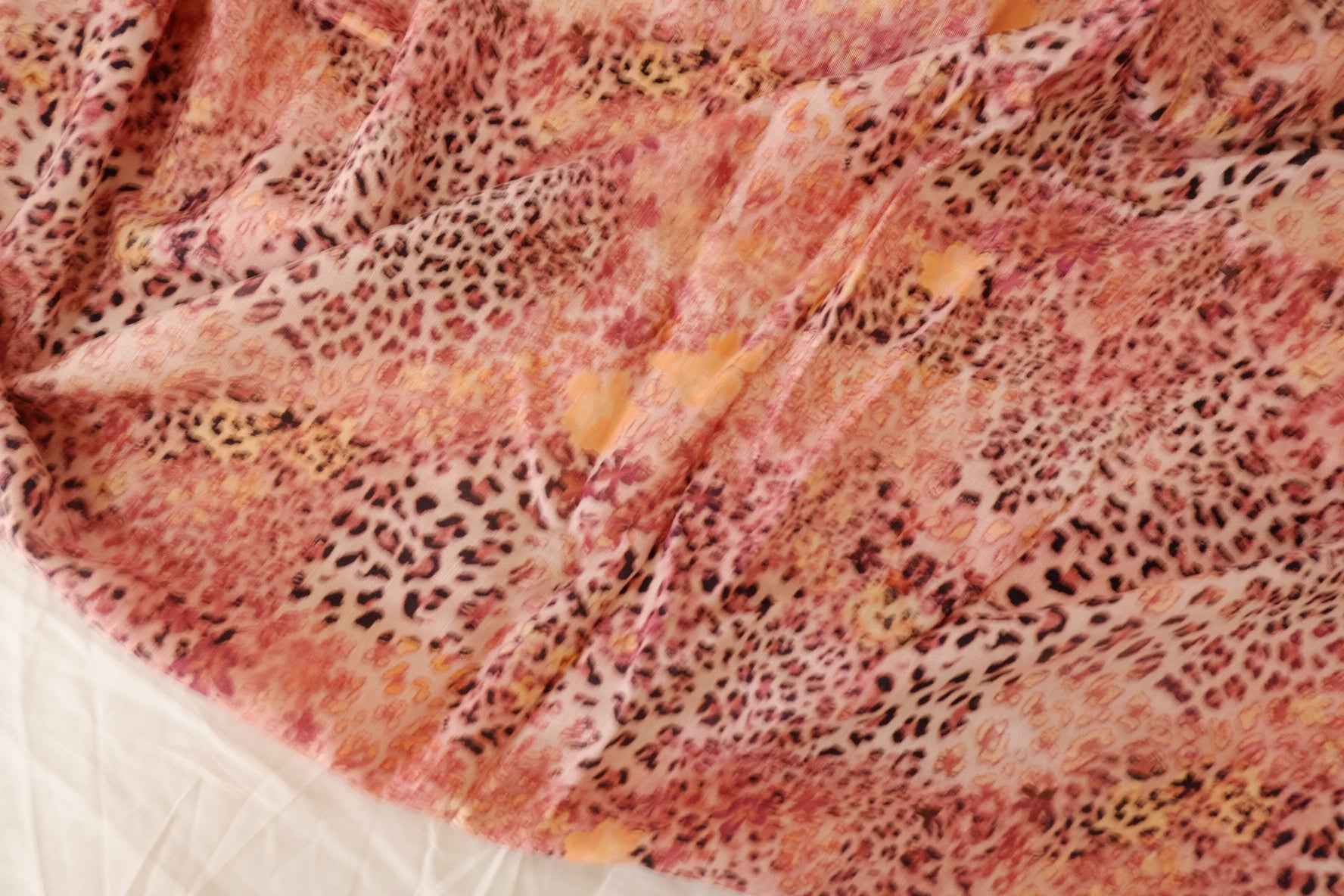 Blush Abstract Leopard Cotton-Linen Fabric – 2.2 yd