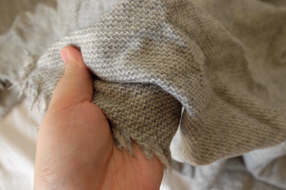 Heather Gray Textured Pure Wool – 1.1 Yards