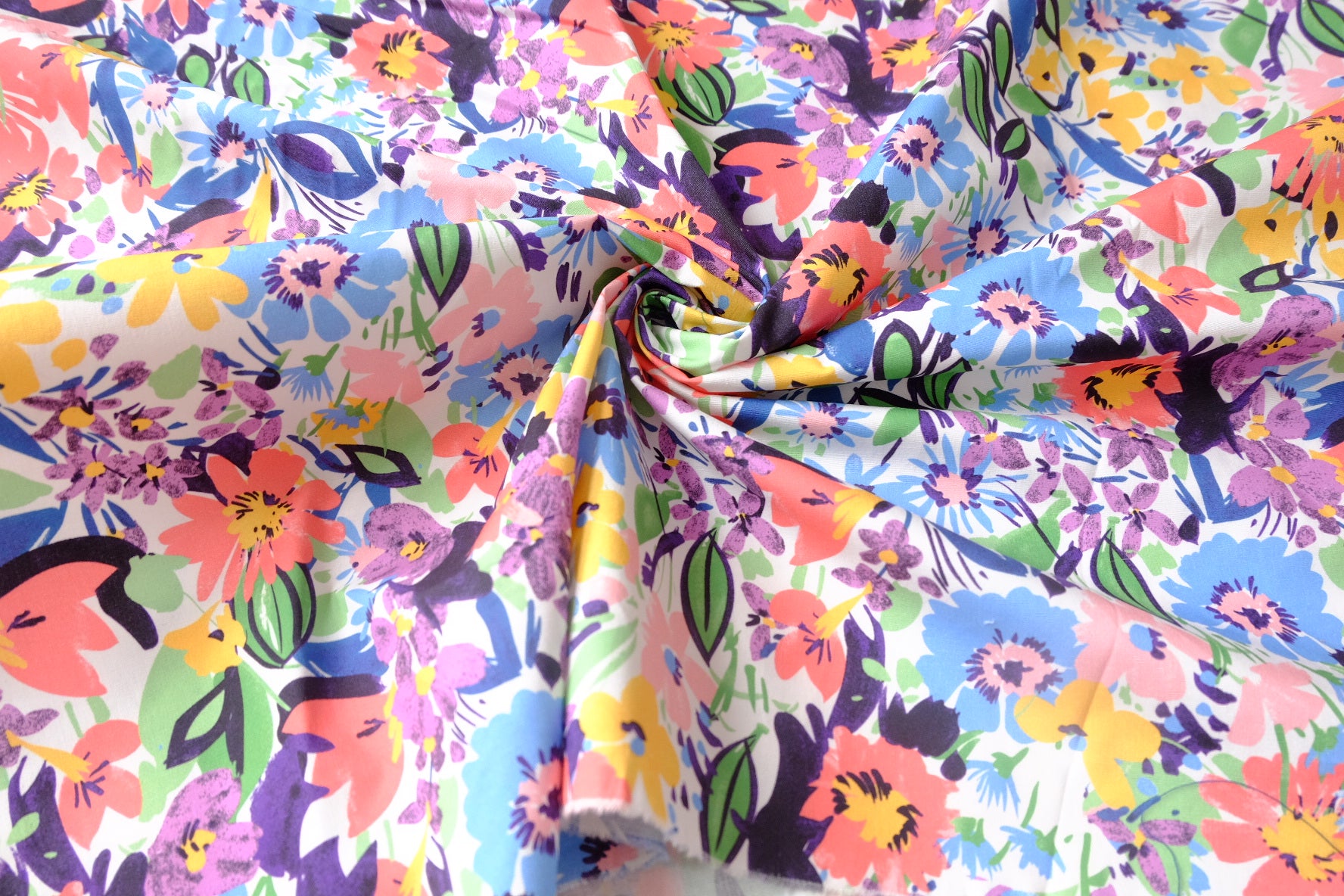 Bright Garden Cotton Poplin Fabric - 3.28 yd