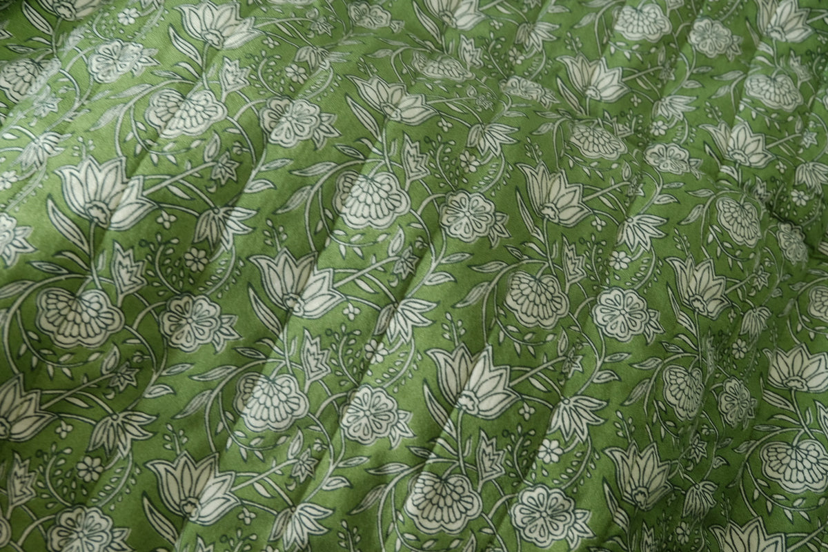 Green Botanical Quilted Cotton — 2.19 yd