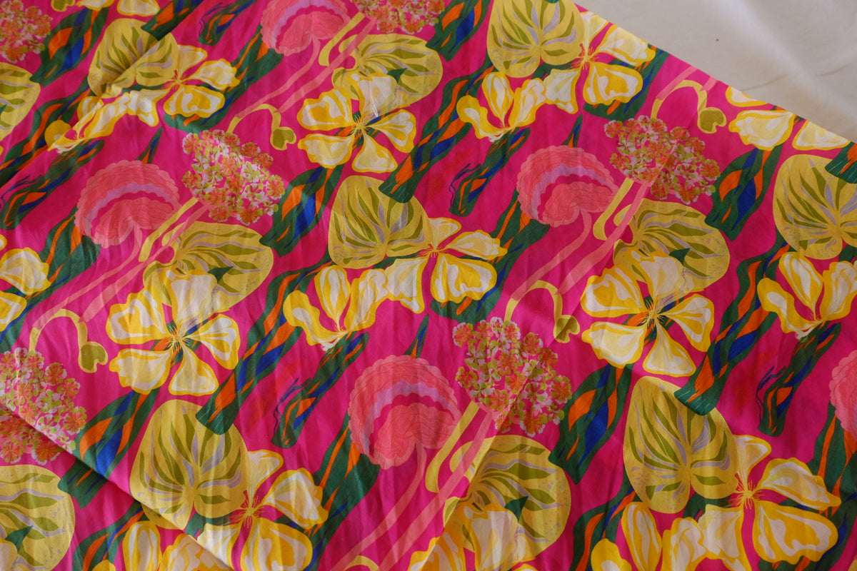 Tropical Pink Paradise Cotton Lawn – 1.75 yd | Special Price