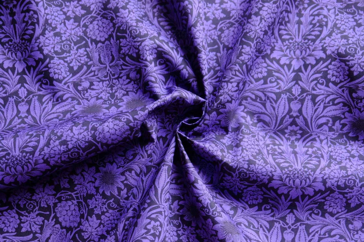 Violet Botanical Cotton Poplin — 2.2 yd