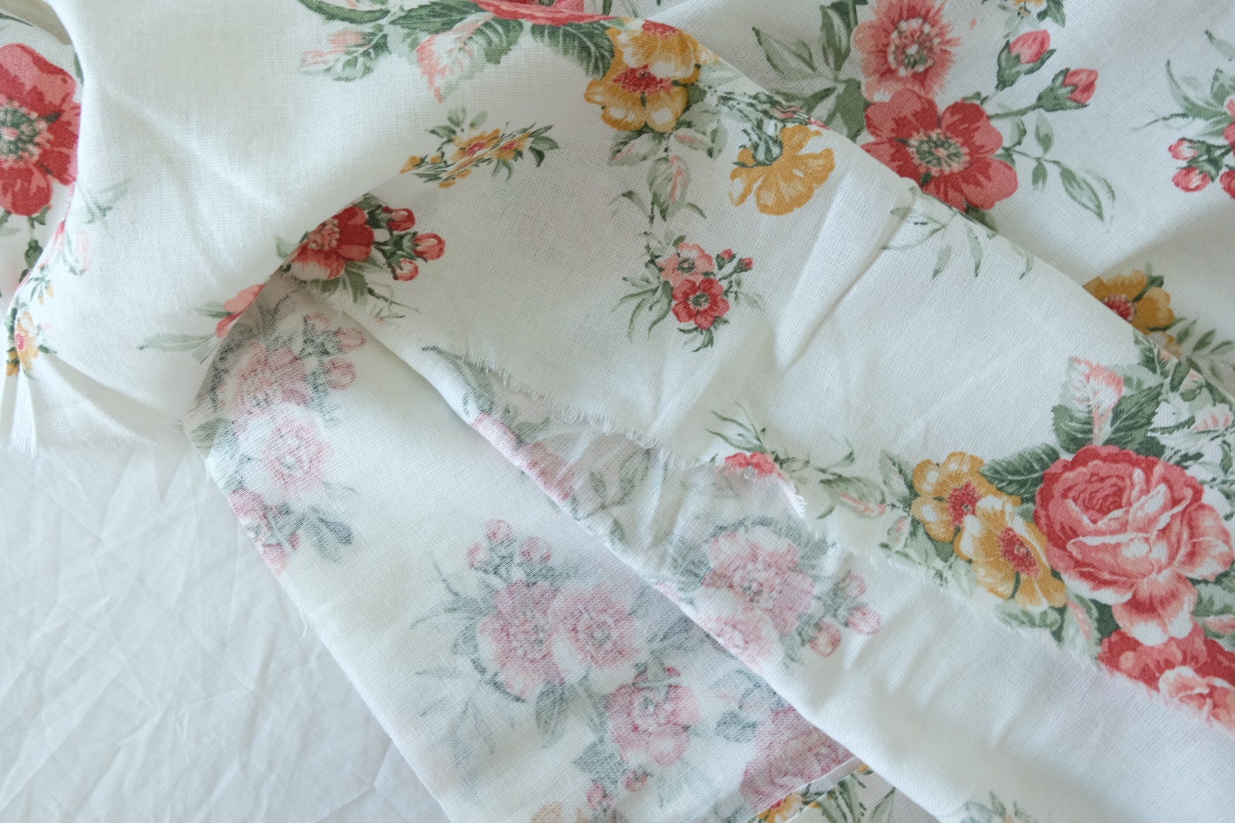 Vintage Rose Linen Blend Fabric – 2.2 yd