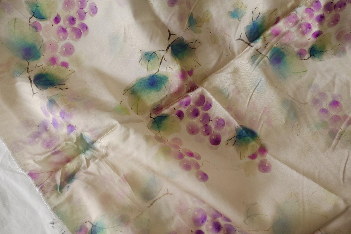 Watercolor Grape Viscose Satin — 3.28 yd