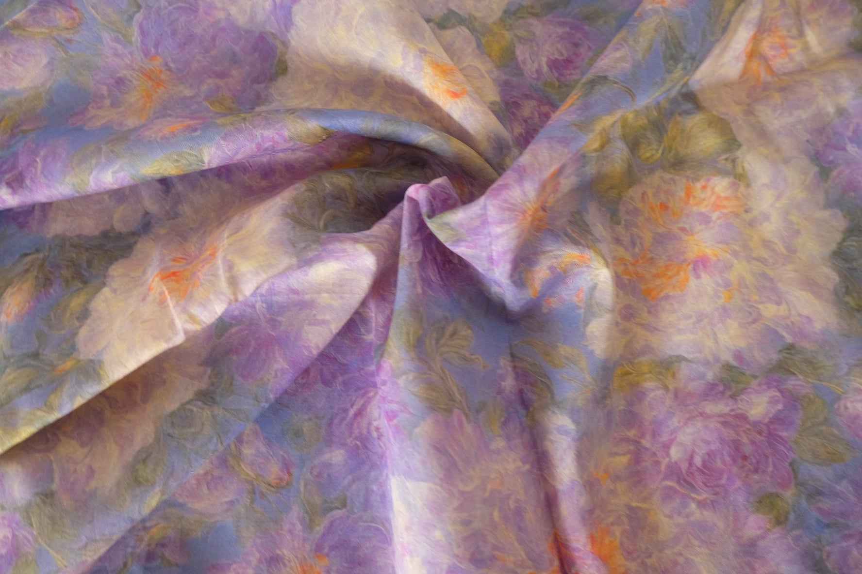 Misty Purple Floral Cotton Lawn — 3.28 yd