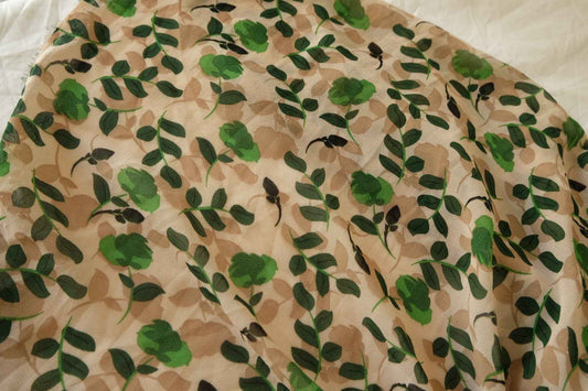 Green Rose Georgette – 2.73 yd