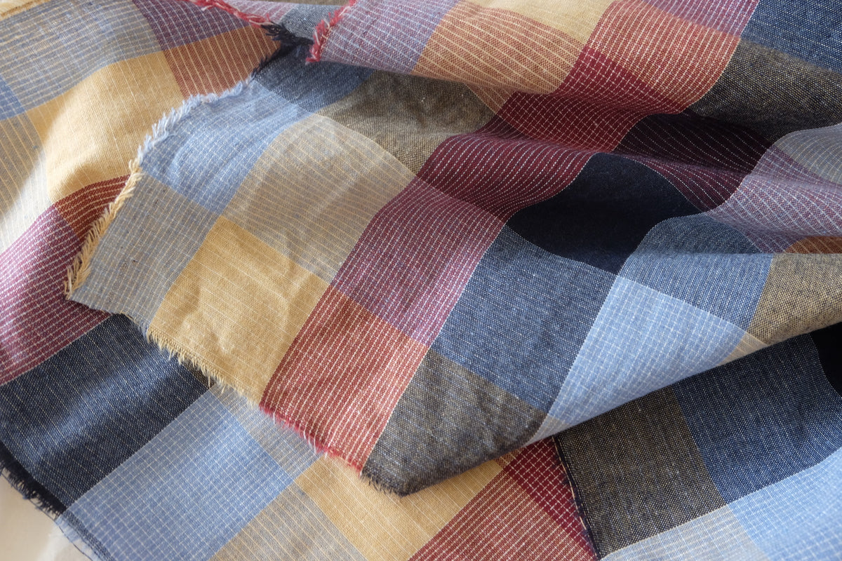 Autumn Check Yarn-Dyed Cotton Linen – 2.2 yd