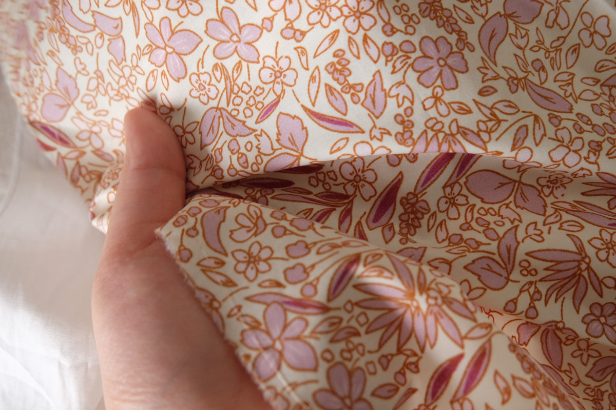 Blush Wildflower Garden – Cotton Poplin Fabric | 2.2 yards