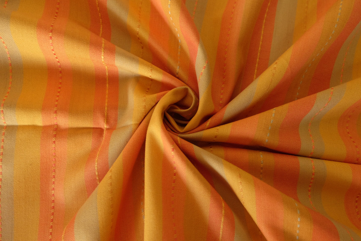 Golden Sunset Yarn-Dyed Striped Cotton Jacquard – 1.64 yd