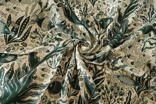 Zanzibar Dream Border Print Tencel Linen Fabric - 2.2 yd