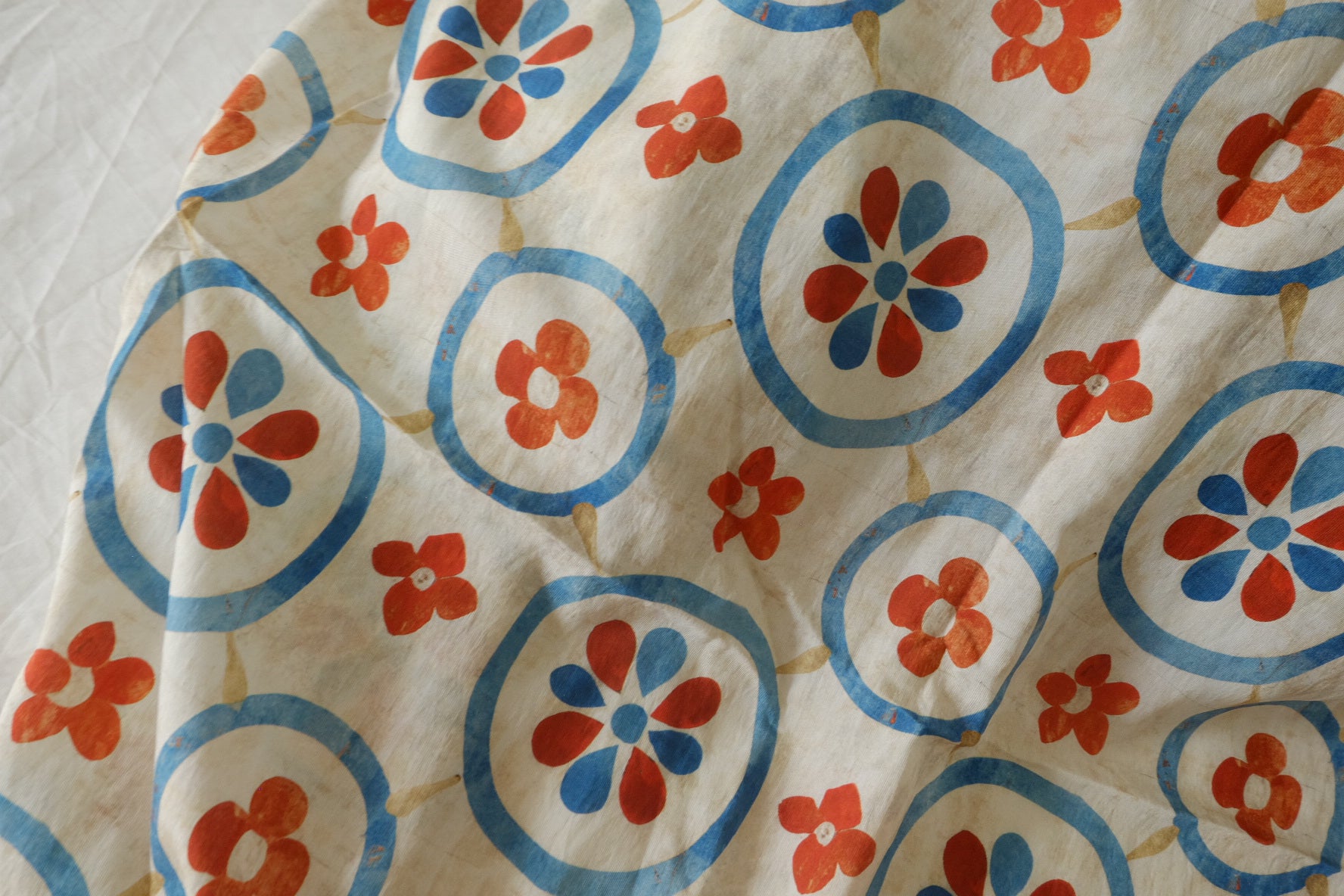 Folk Floral Cotton Nylon Blend – 1.6 yd