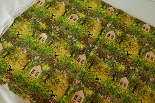 Garden Cottage Cotton Canvas Fabric – 1.4 yd