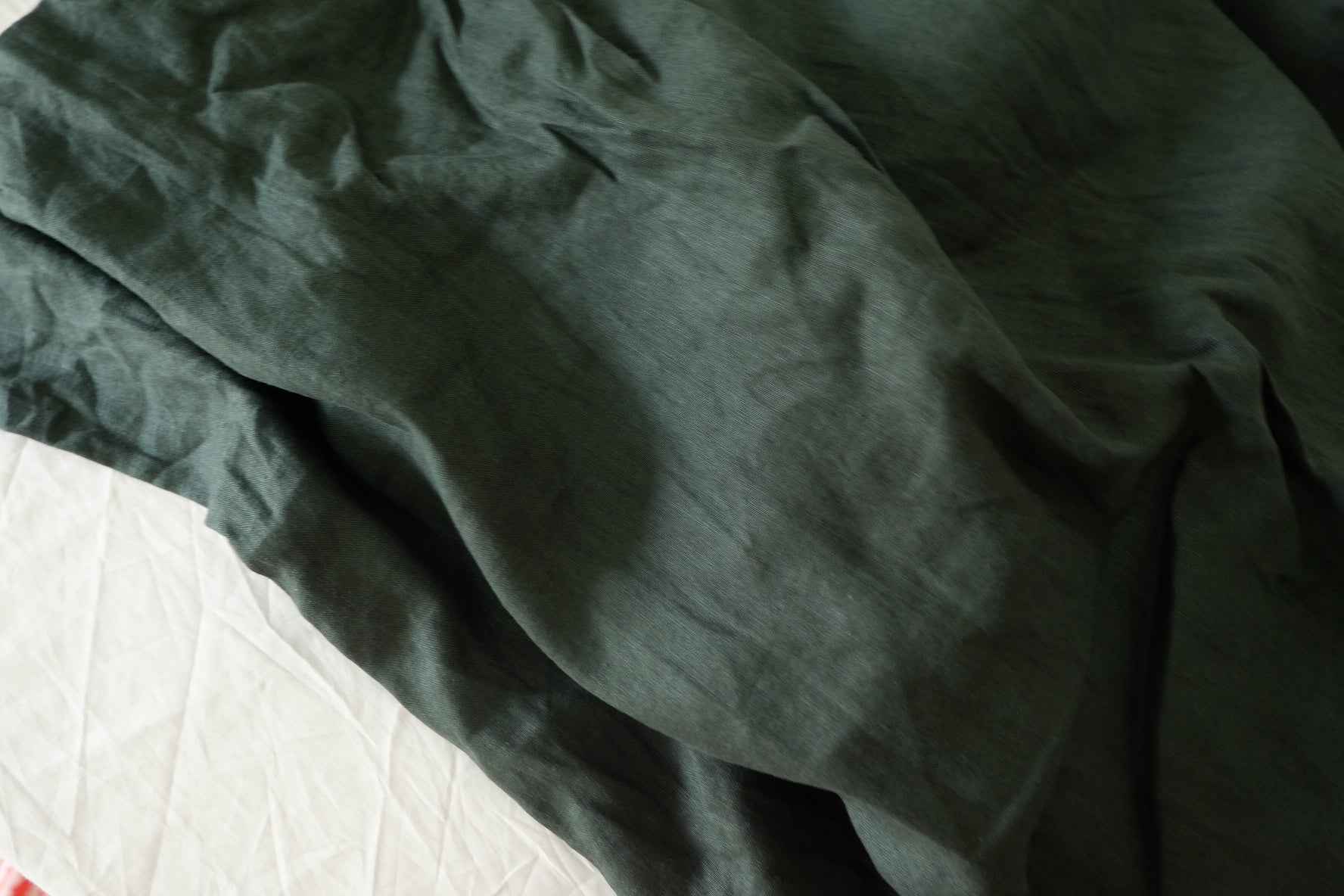 Dark Forest Green 14s Pure Linen Fabric – 1.9 yd