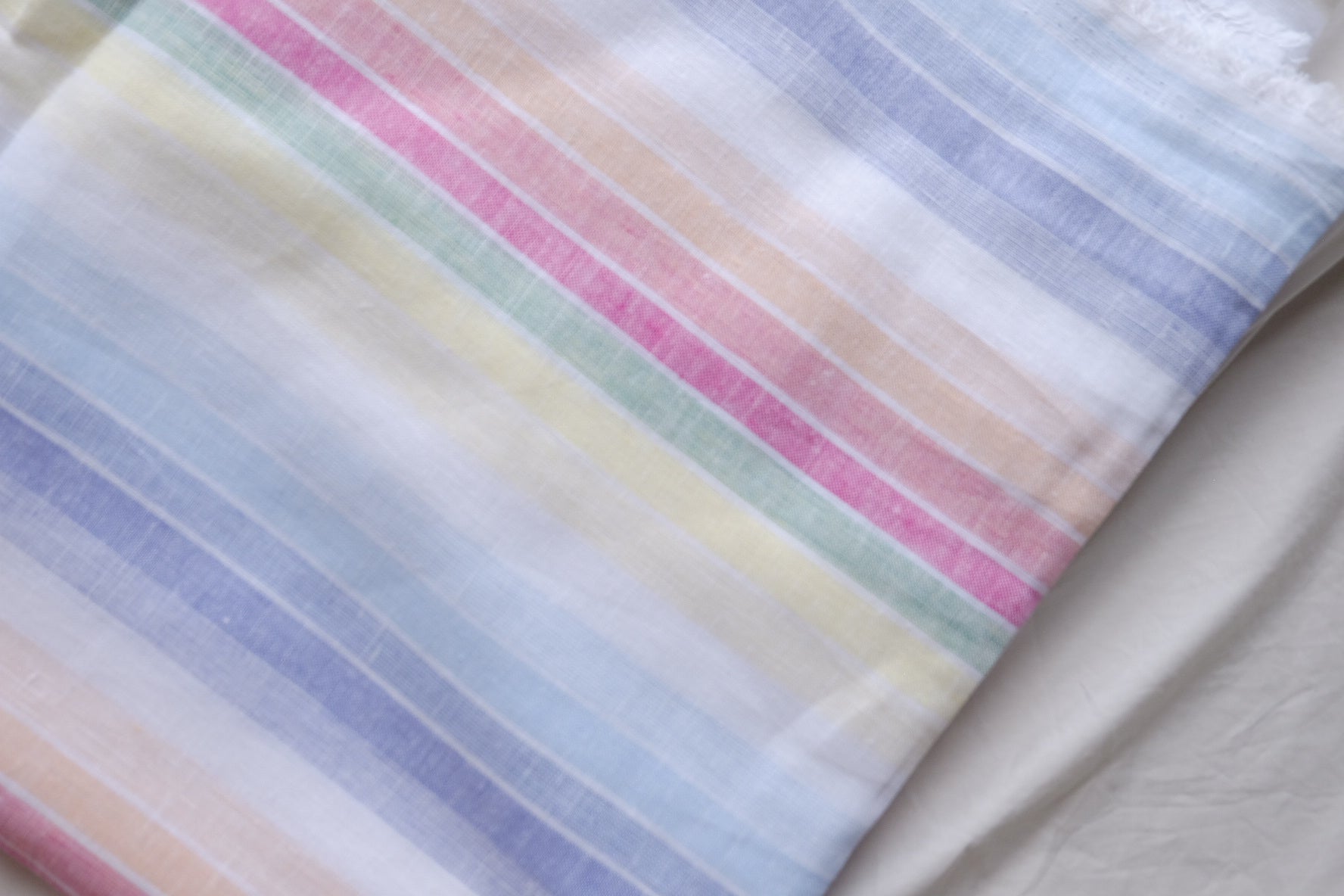 Pastel Stripe Yarn-Dyed Linen Cotton – 2.2 yd