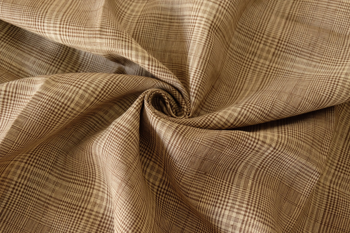 Brown Glen Check Pure Linen – 2.2 yd