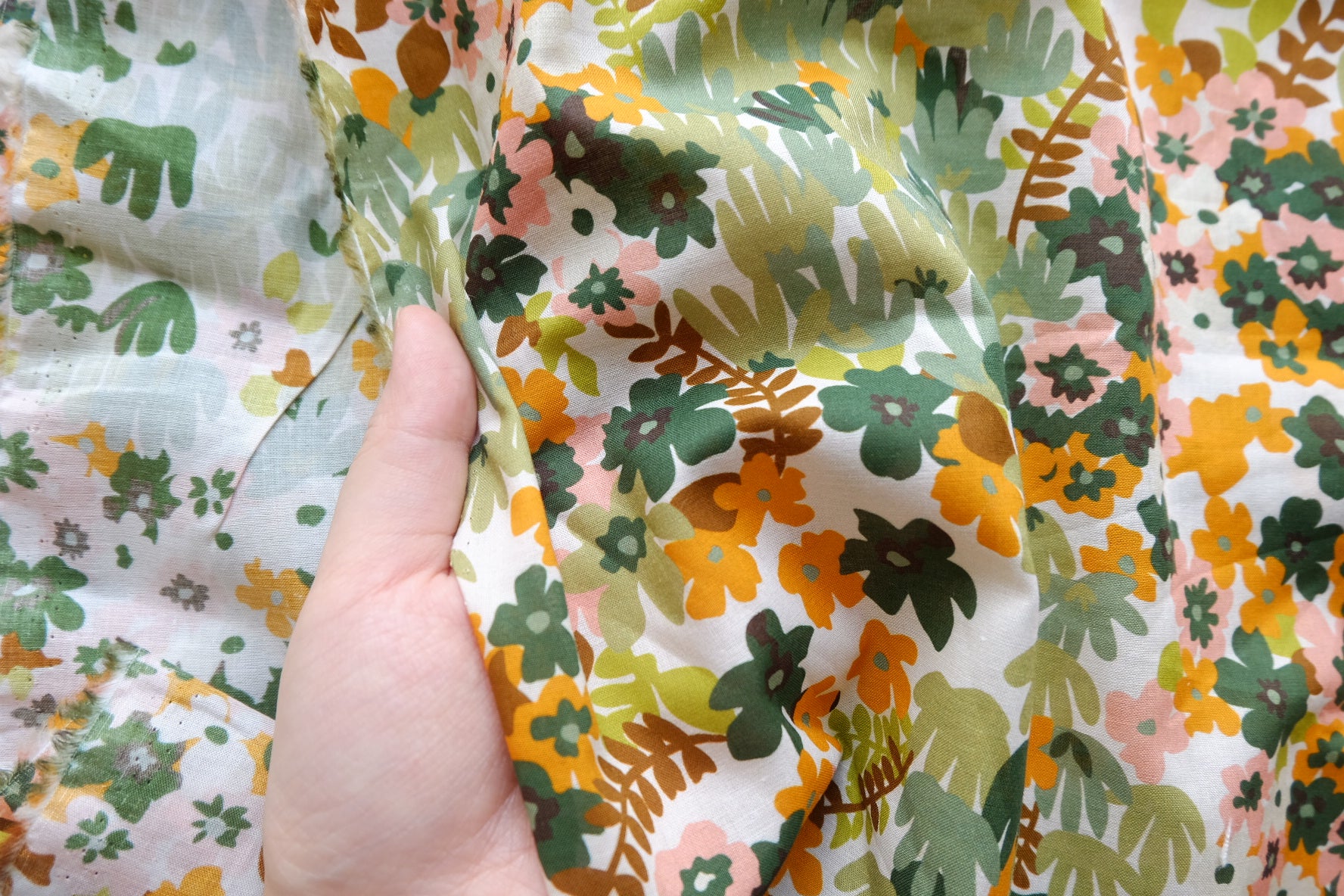 Retro Meadow Cotton Voile – 3.3 yd