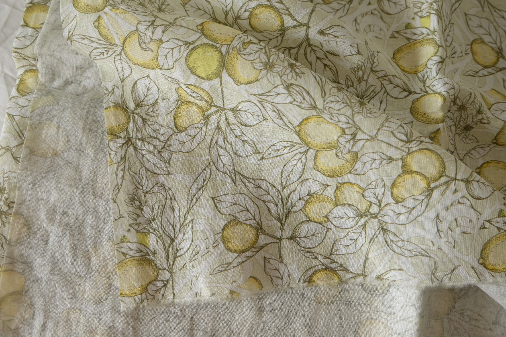 Lemon Pre-Shrunk Linen Cotton Blend — 3.28 yd