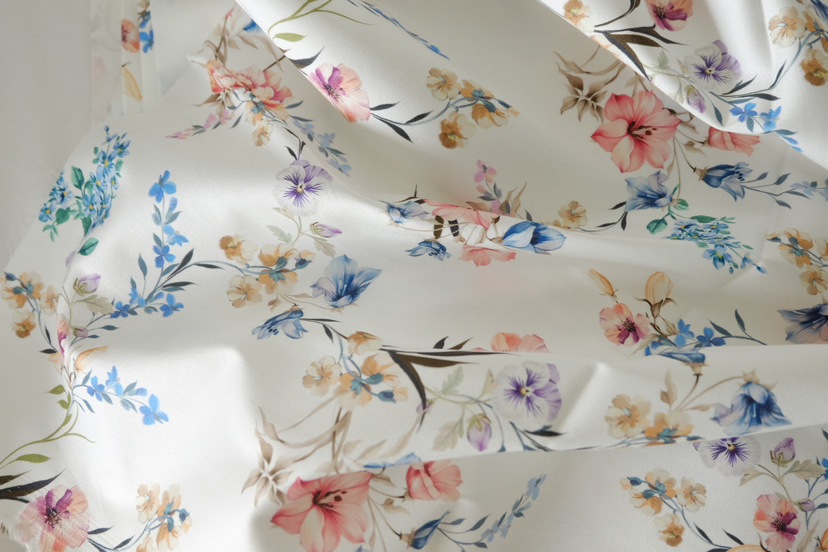 Soft Floral Cotton Sateen – 3.3 yd