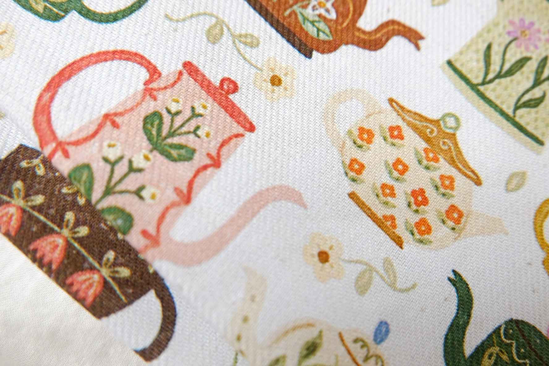 Teapot Print Soft Cotton Twill — 2.19 yd Piece