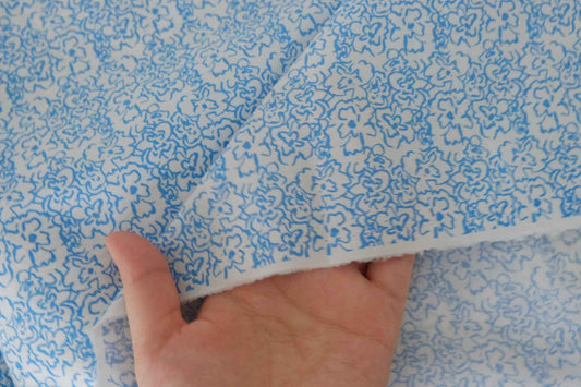Sky Blue Doodle Floral Cotton Poplin – 3.3 yd