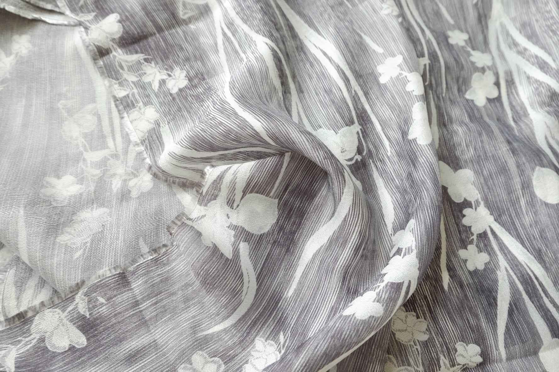Misty Botanical Tencel Linen Fabric, Airy Dress Weight, 3.28 Yards