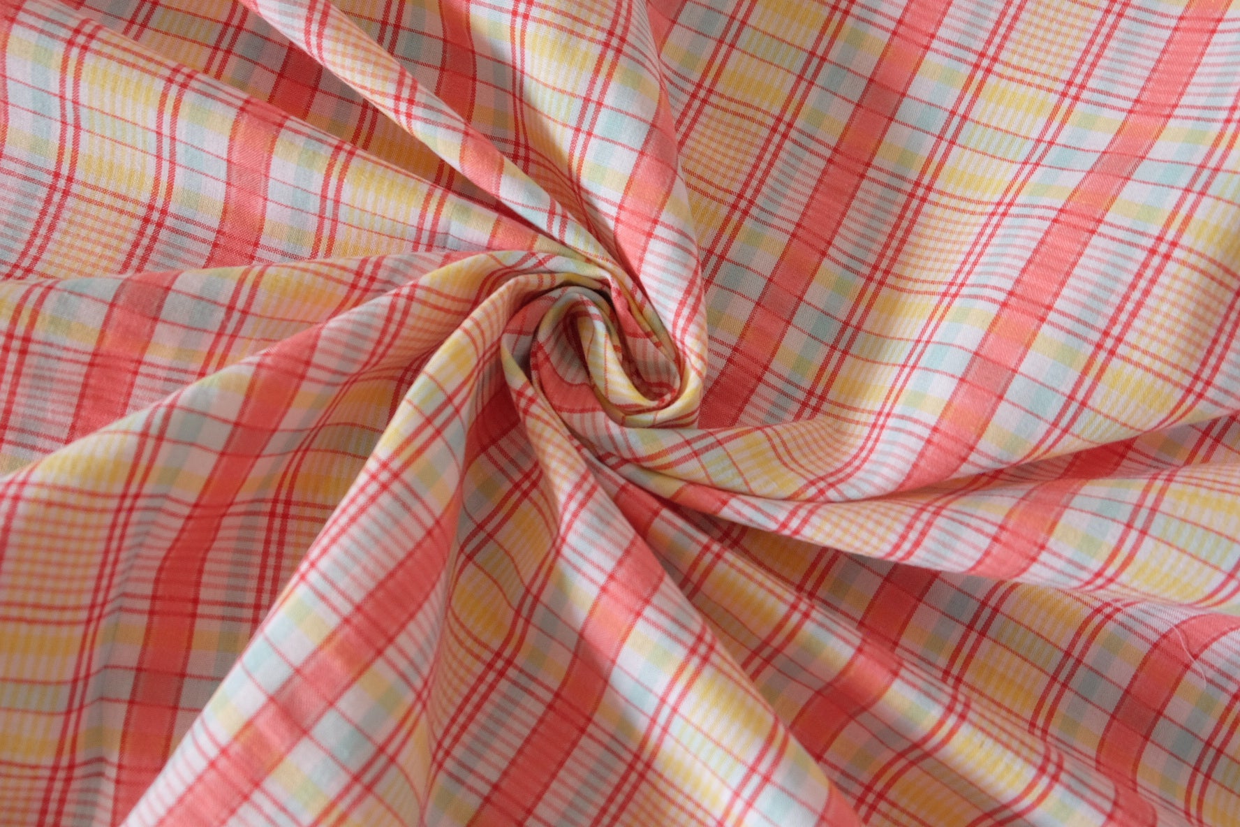 Pastel Seersucker Plaid Yarn-Dyed Cotton – 2.19 yd