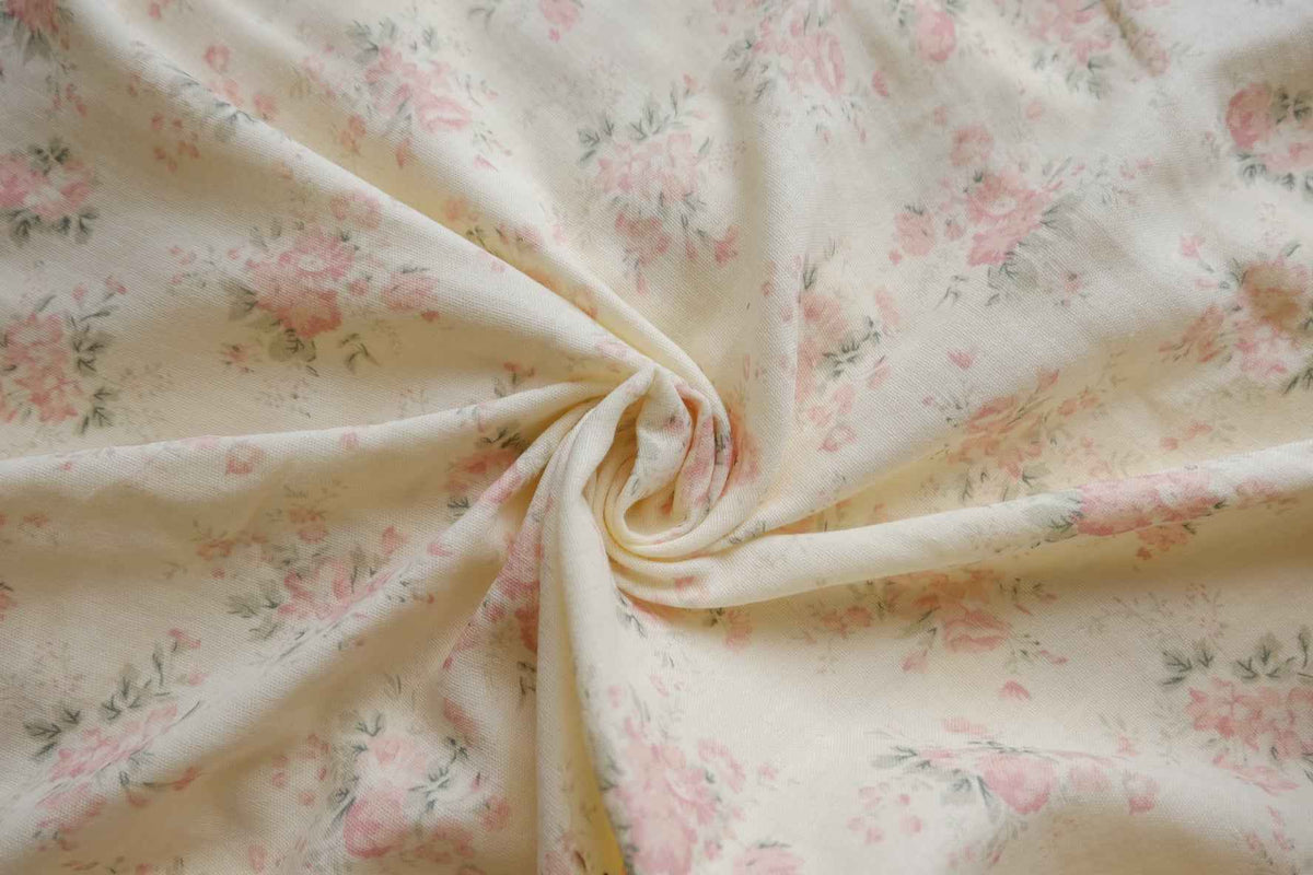 Blush Floral Double Gauze Cotton — 1.6 yd