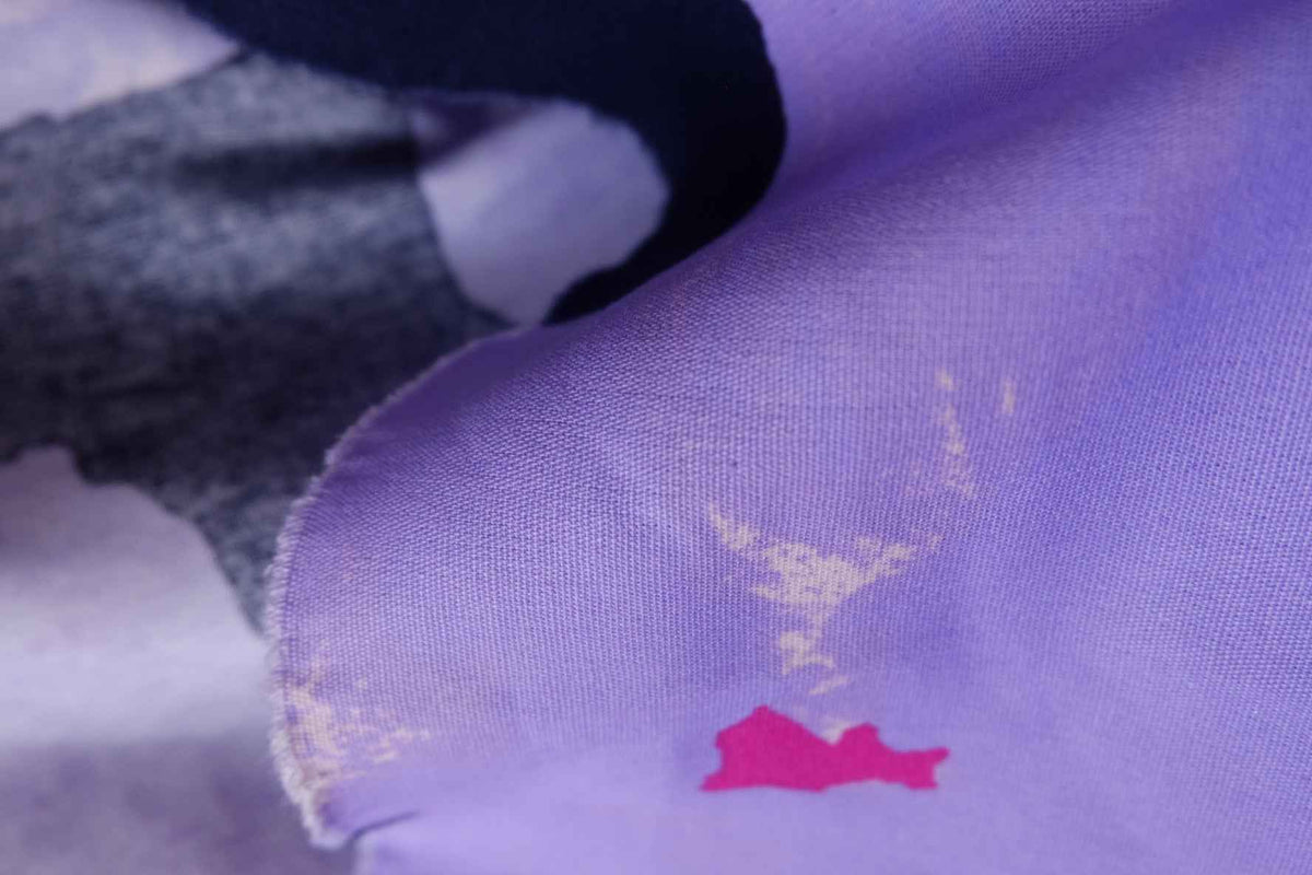 Oversized Lilac Floral Cotton Canvas — 2.2 yd