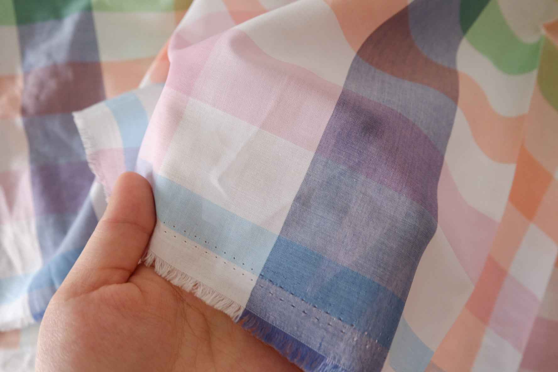 Pastel Yarn-Dyed Cotton Plaid — 2.19 yd