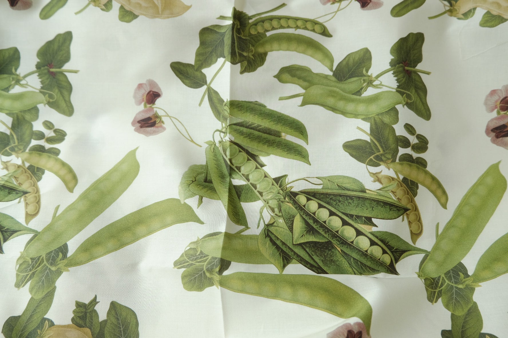 Pea Botanical Print 100s Cotton Fabric 2.2 Yards