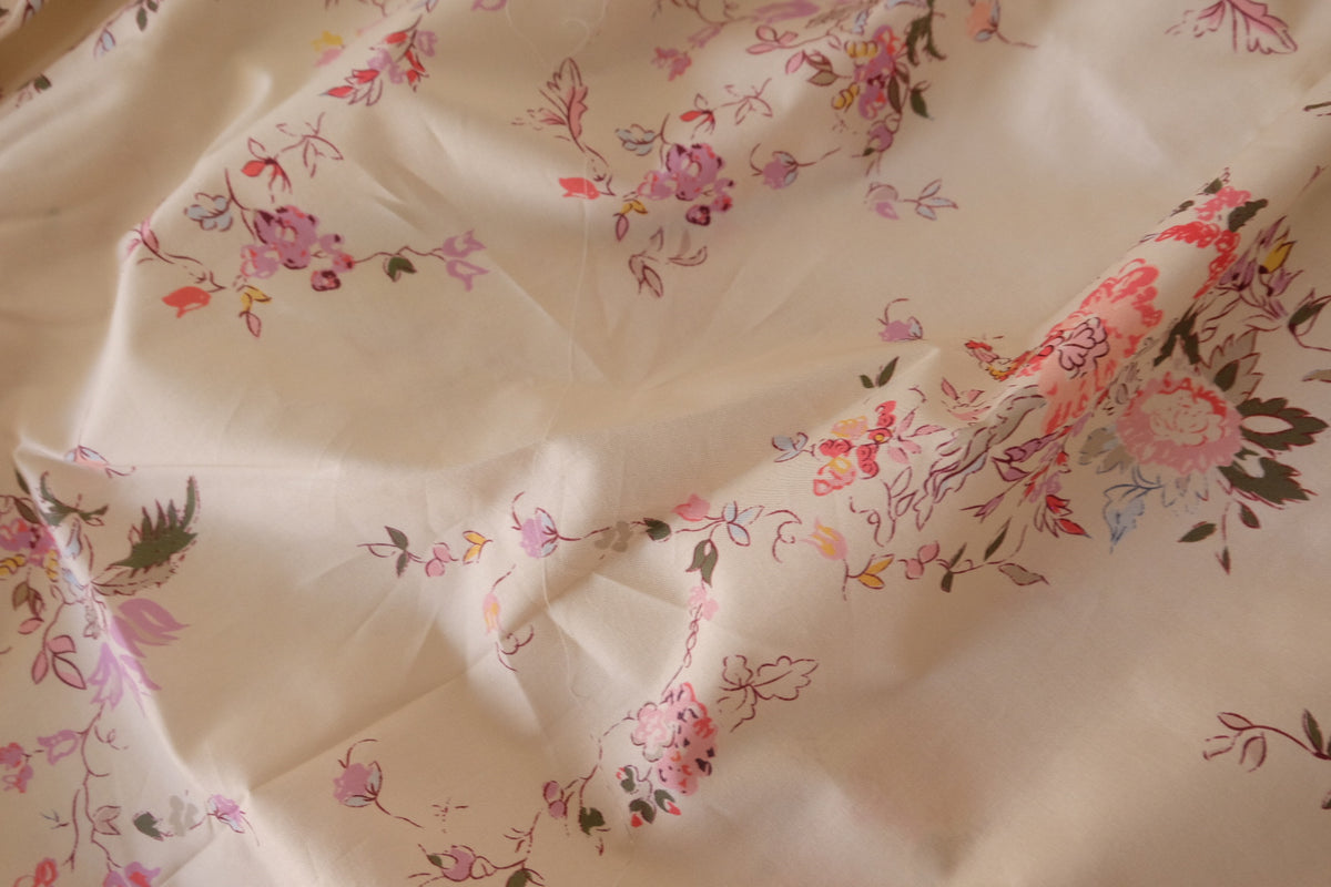 Vintage Blush Garden Cotton Poplin – 3.28 yd