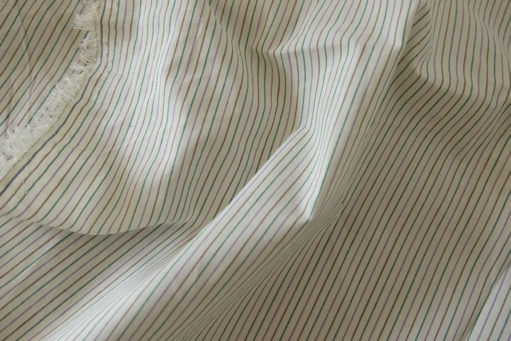 Soft Woven Stripe Cotton Fabric – Pastel Multicolor Yarn Dyed Cotton – 2.2 yd