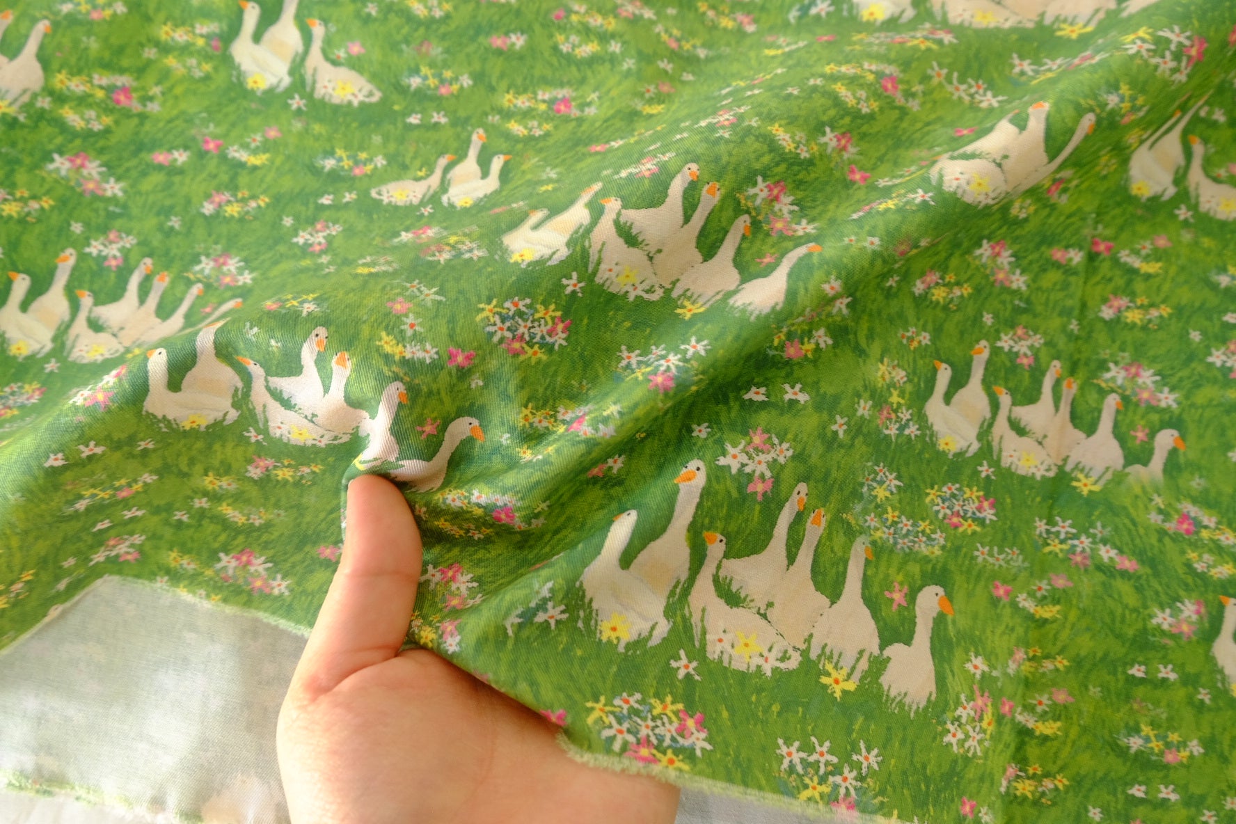 Goose Meadow Cotton Twill Fabric – 2.2 yd