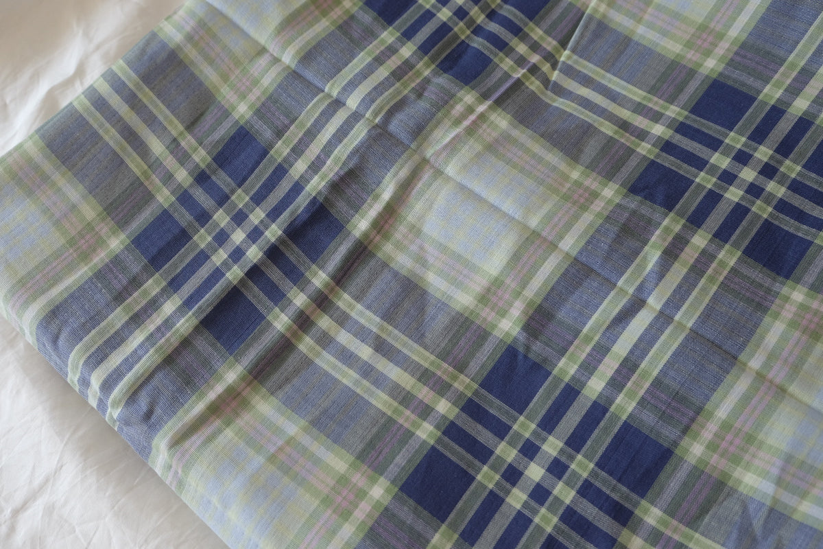 Bluebell Meadow Plaid – Yarn-Dyed Cotton Double Gauze – 2.19 yd