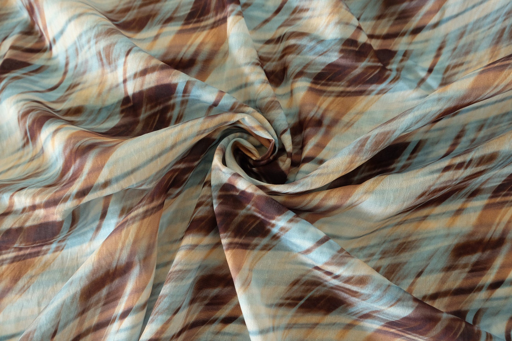 Soft Abstract Plaid Tencel Linen Fabric - 2.2 yd
