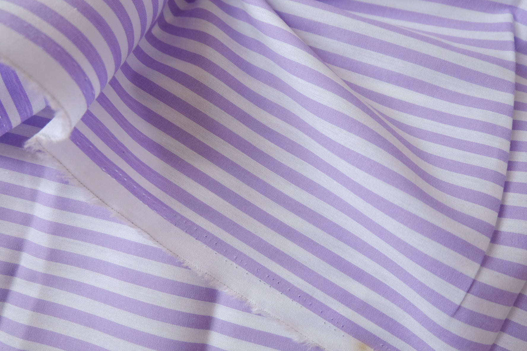 Lilac Stripe Cotton Poplin, 2.19 Yards
