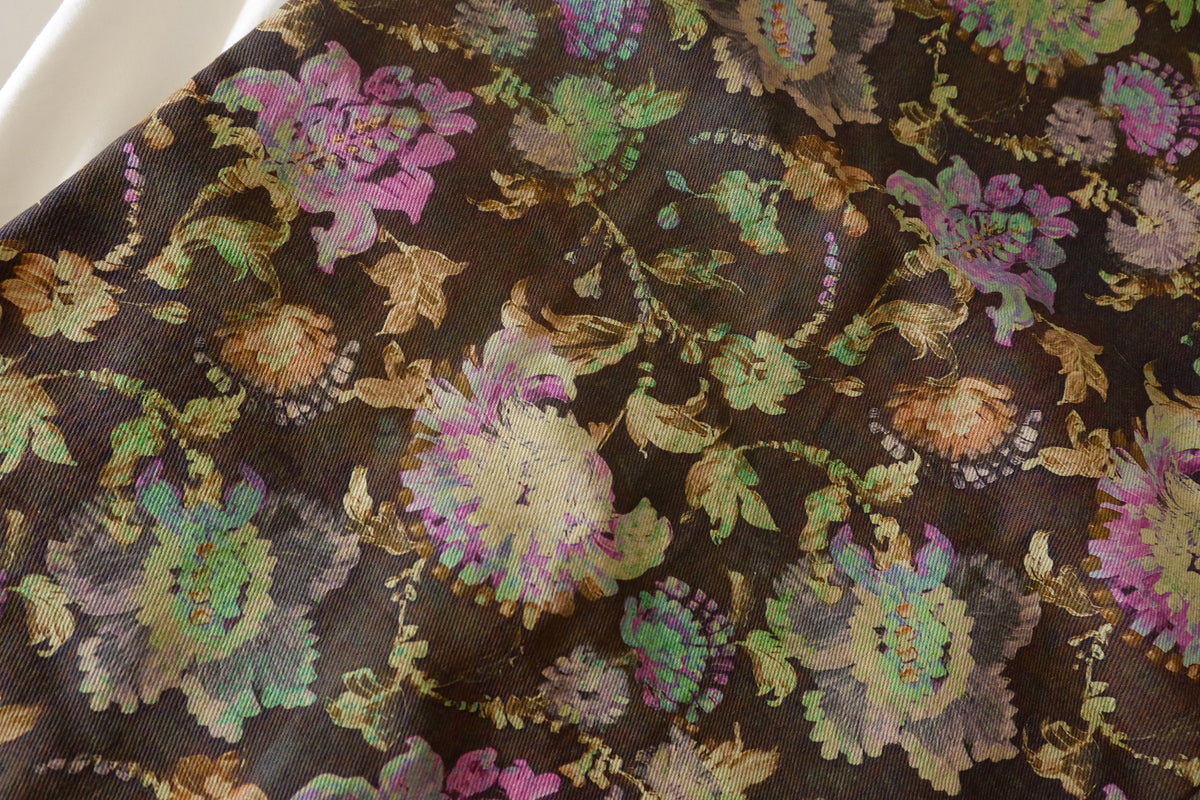 Dark Garden Double-Layer Cotton Twill – 2.2 yd