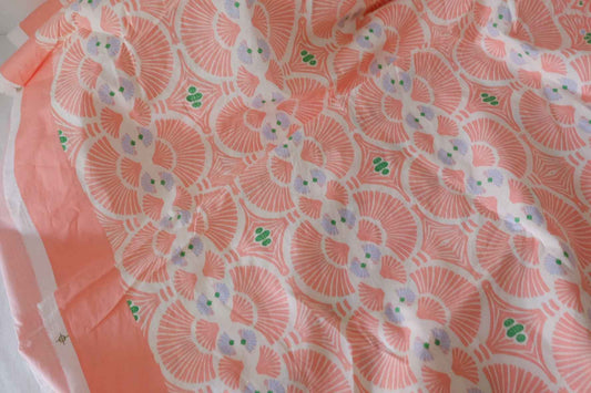 Coral Placement Print Cotton Poplin Fabric – 3.3 yd