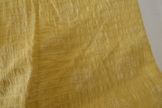Mustard Textured Cotton Fabric – 1.6 yd