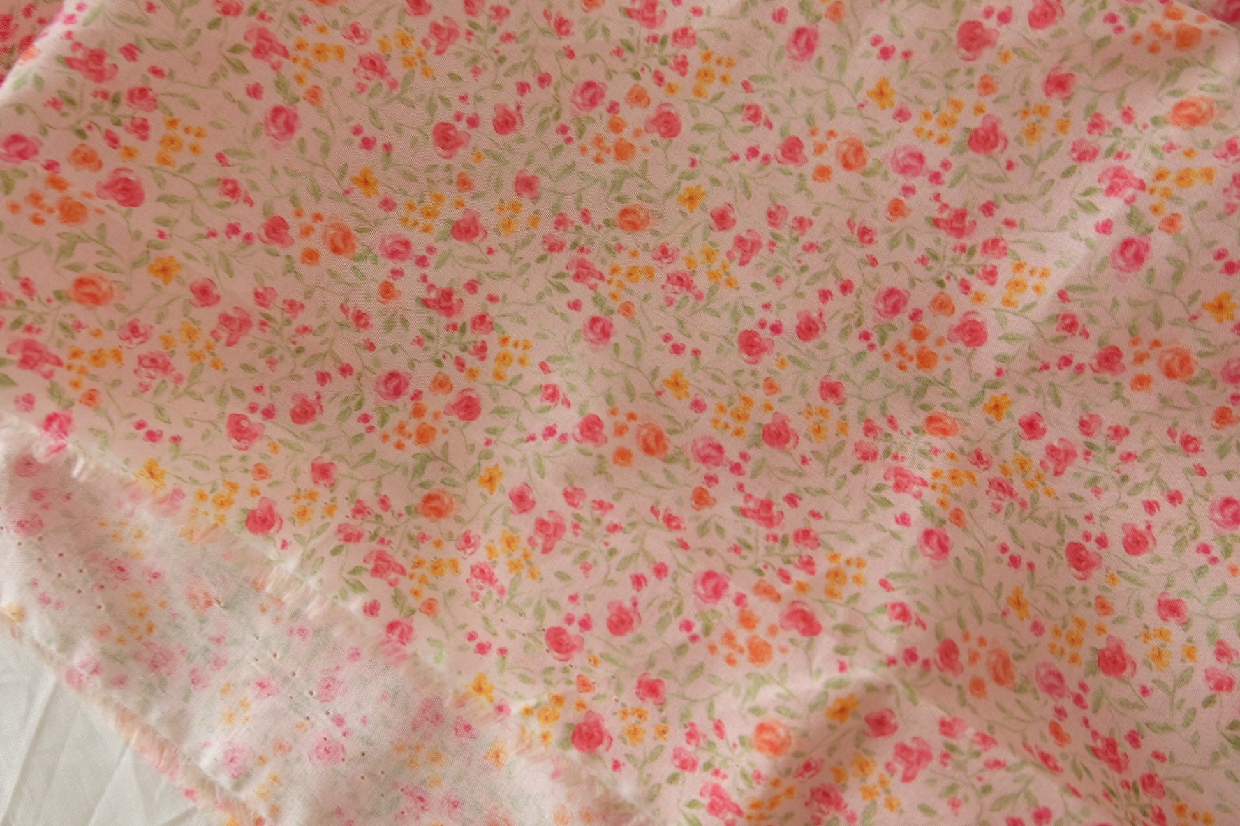 Pink Cottage Rose Cotton Poplin — 3.28 yd