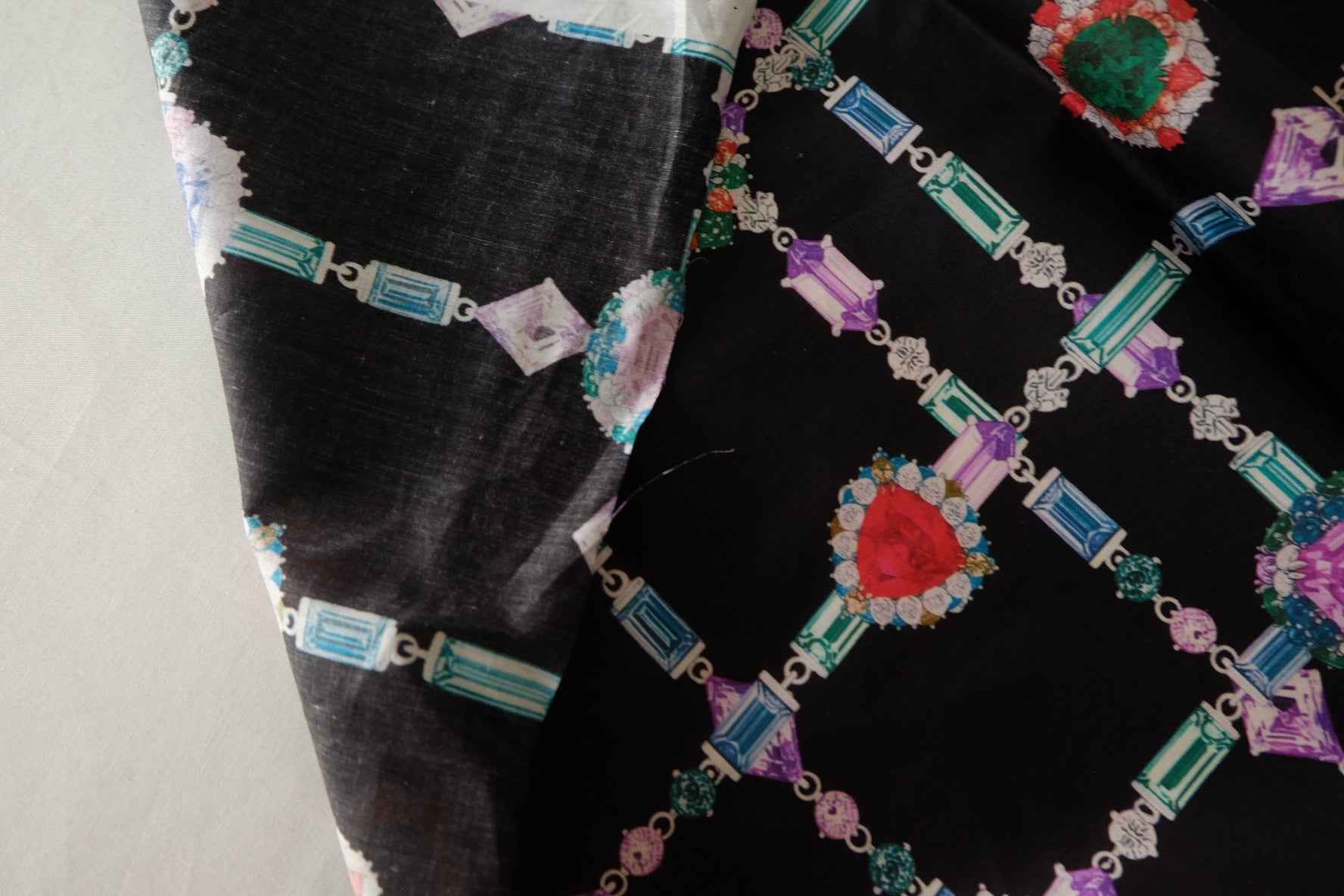 Jewel Lattice Print Cotton Lawn Fabric – 1.6 yd