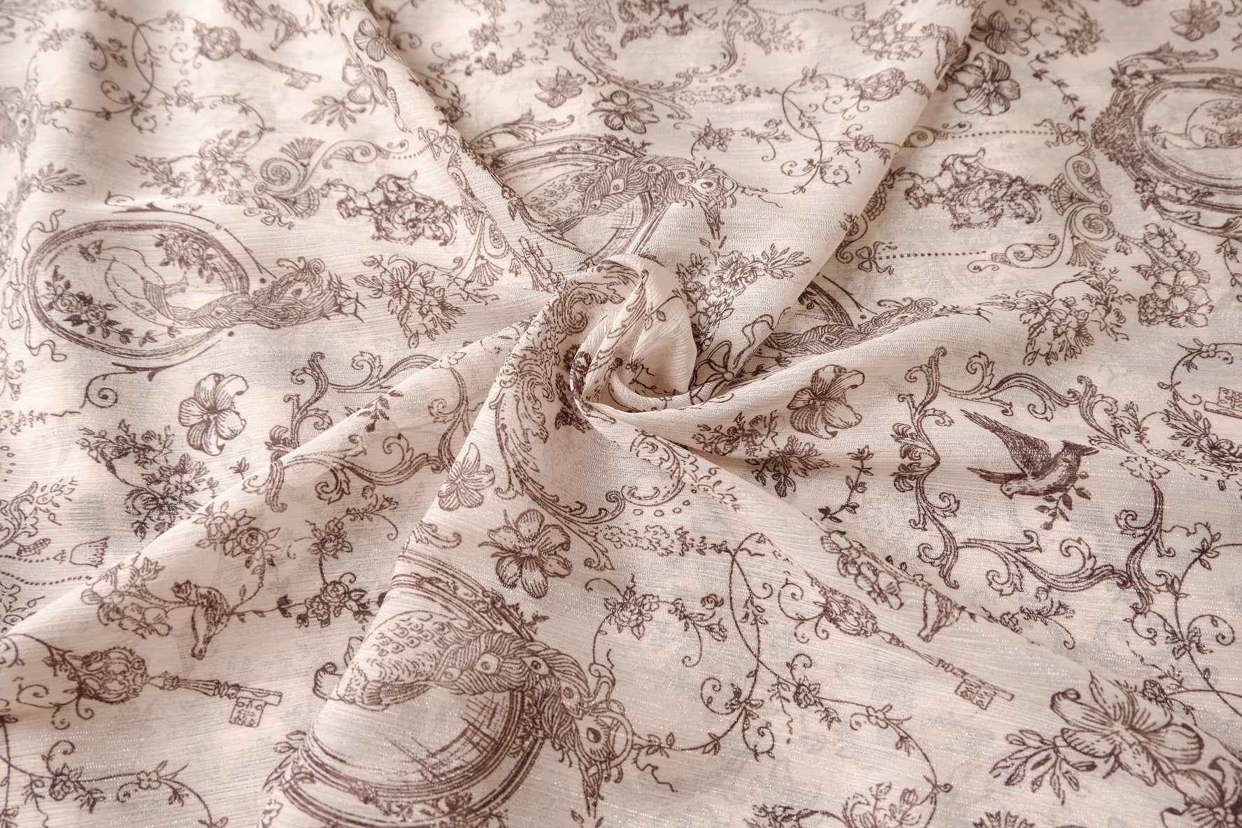 Shimmering Toile Tencel Nylon Fabric, Sheer Lightweight Dress Weight, 3.28 Yards