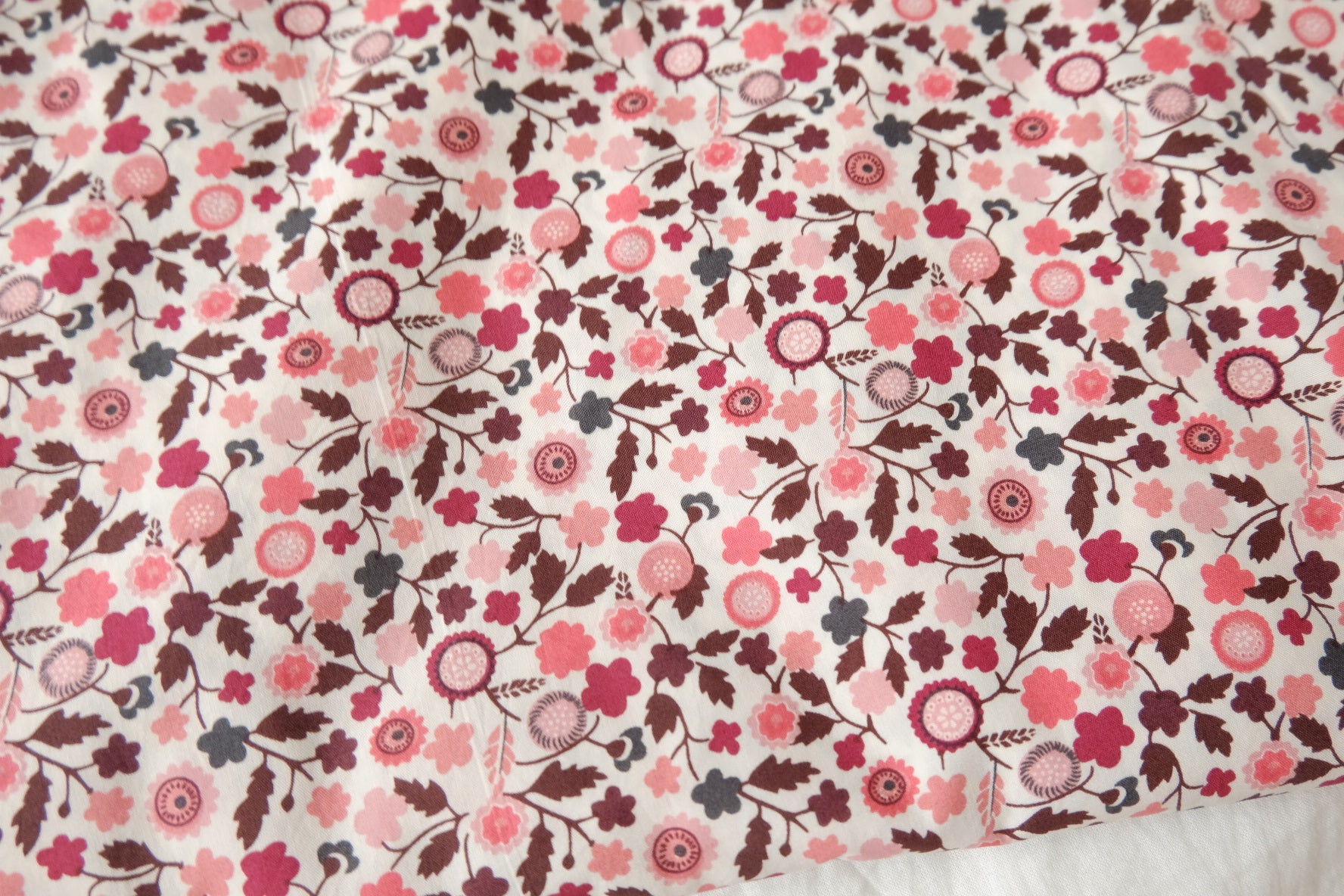 Pink Ditsy Floral 60s Cotton Poplin, 3.28 Yards