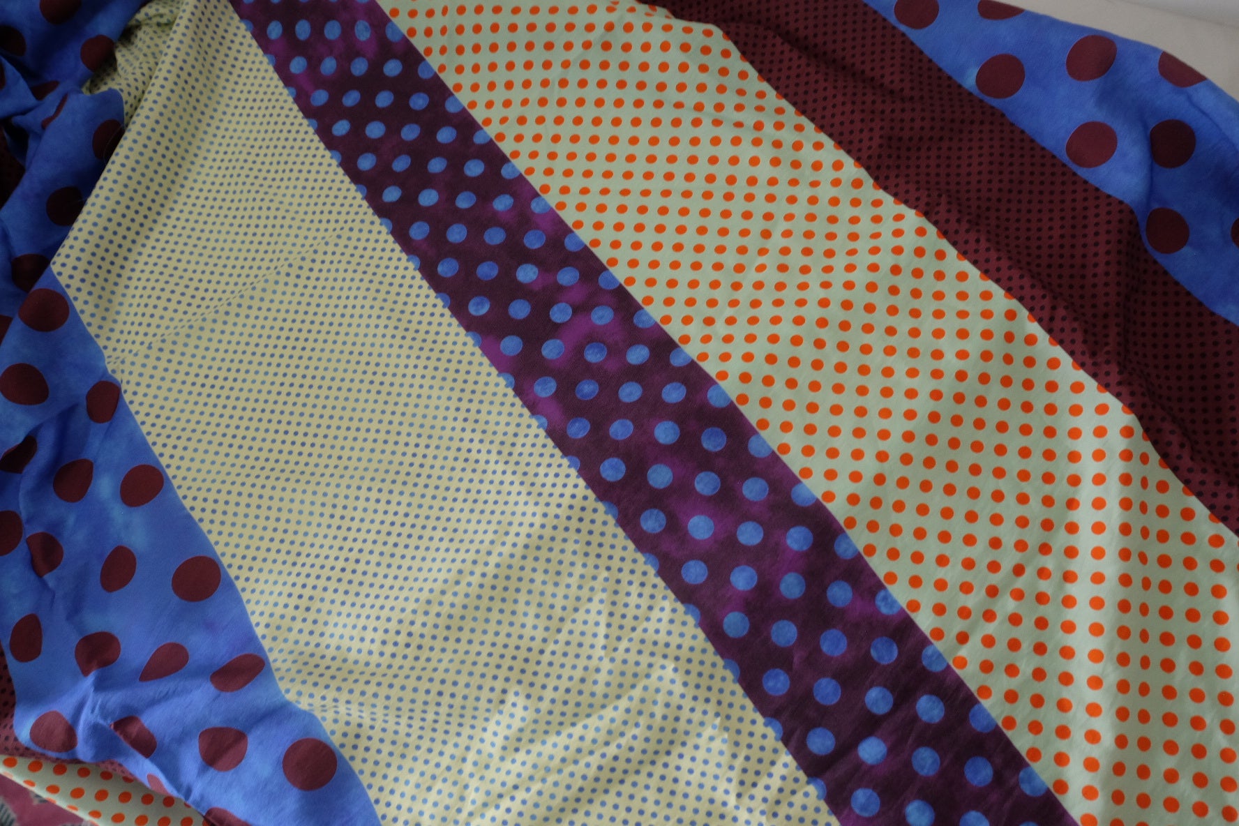 Multicolor Abstract Dot Rayon Blend Fabric – 1.6 yd