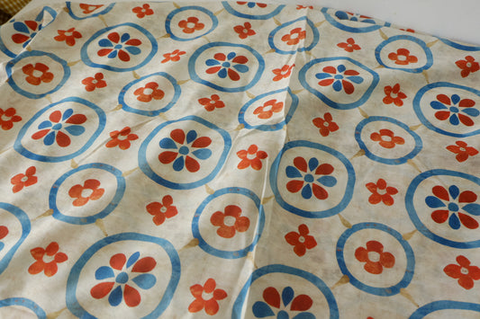 Folk Floral Cotton Nylon Blend – 1.6 yd