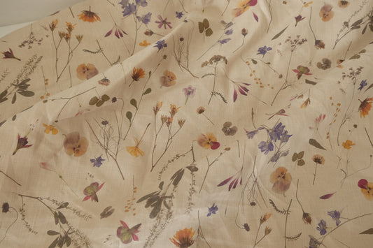 Botanical Meadow Heavy Linen Fabric – 2.5 yd